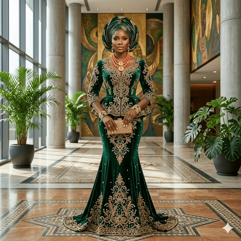 Brand fabric display showing quality Nigerian textiles